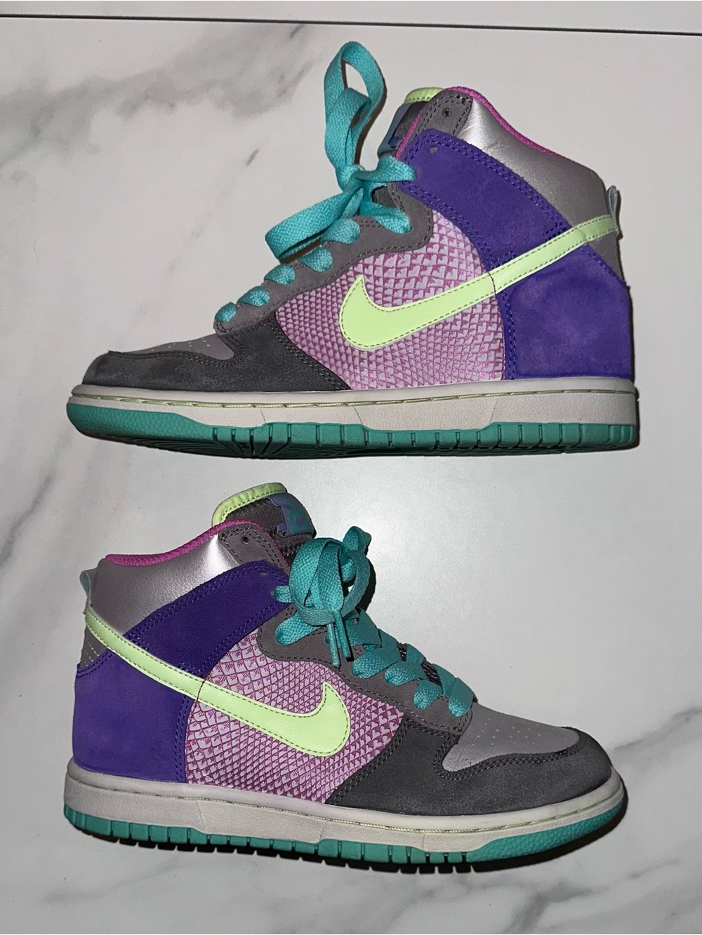 Nike Dunk High 6.0 Women’s Multi-Color Vintage 342257-531 2008 Size 6.5